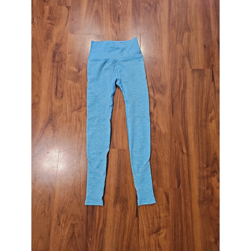 Alphalete Halo Leggings Womens XS Bright Sky Blue Like New Athletic Gym Wear